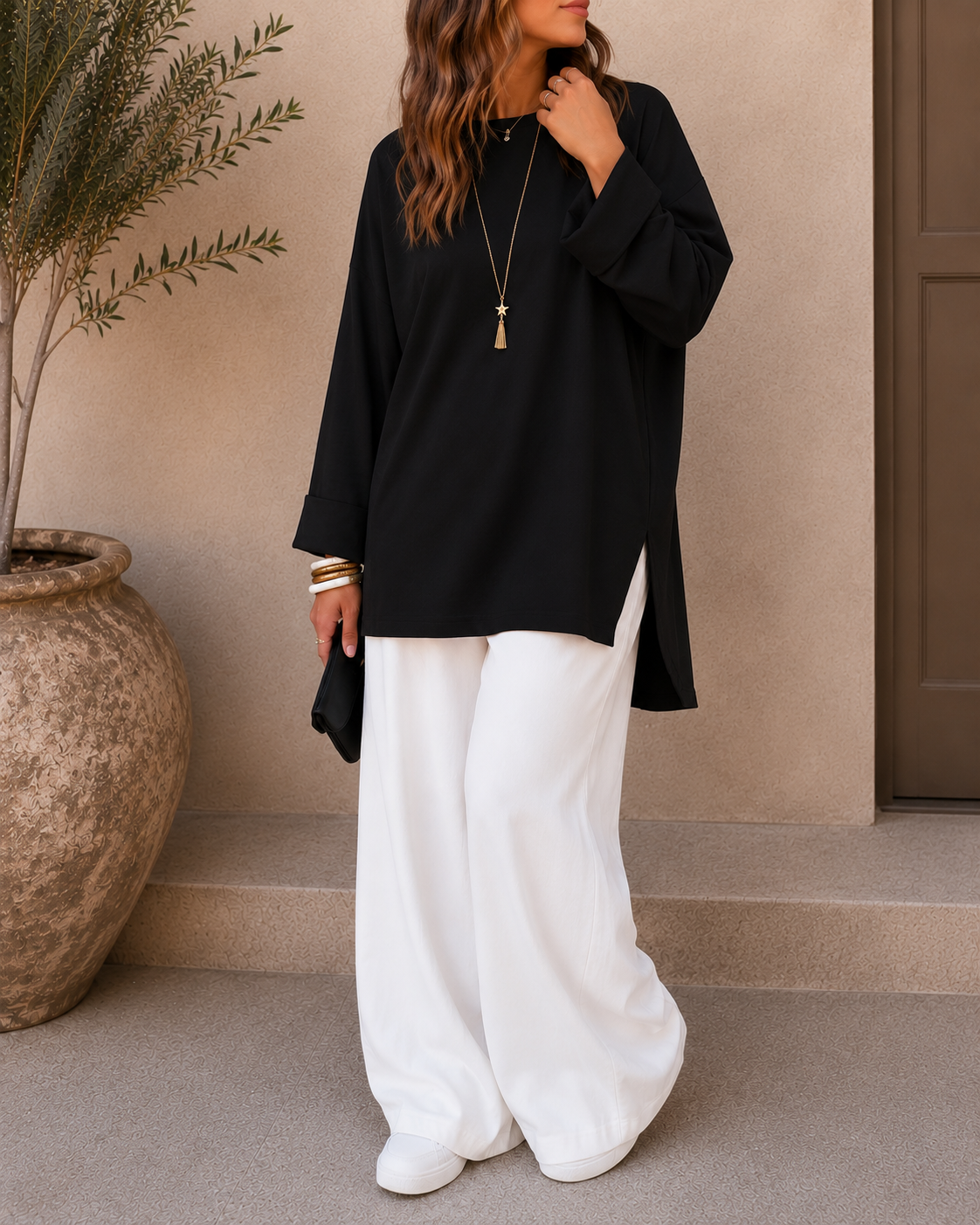 Boho Longline Oversized T-shirt