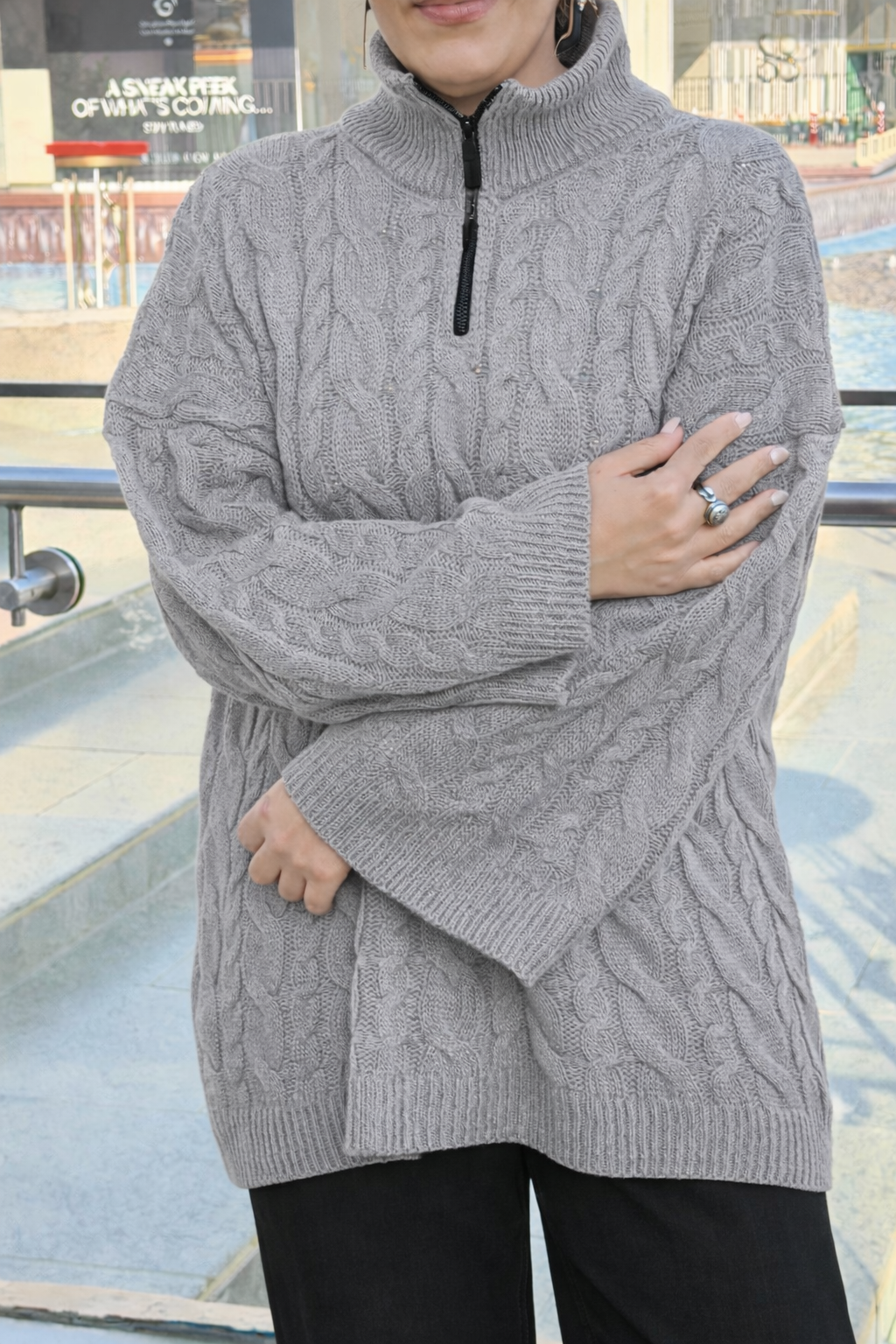 Urban Knit Zip Pullover